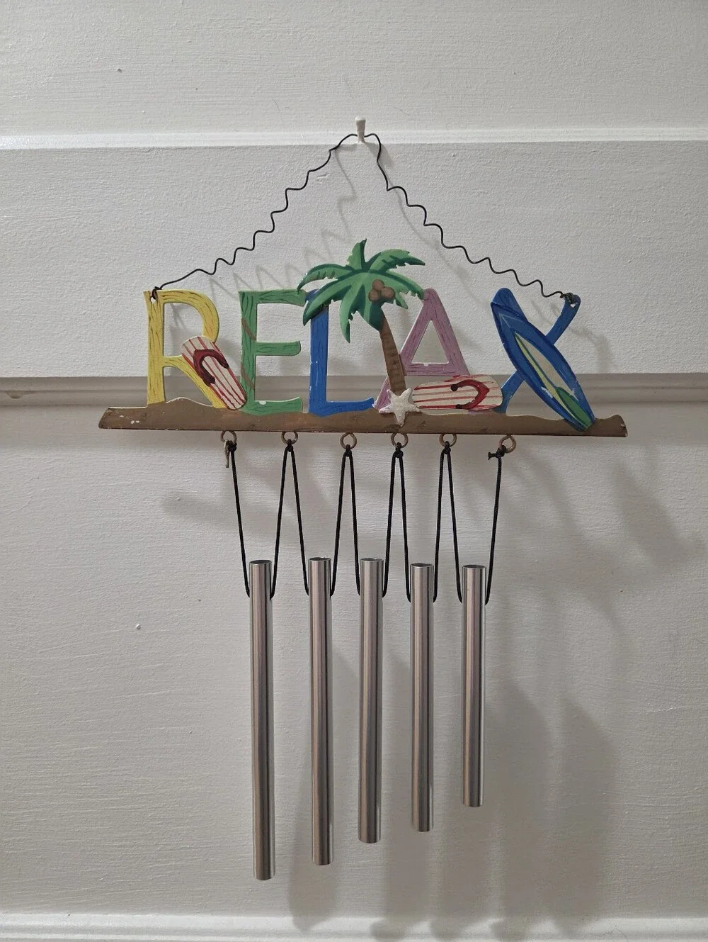Tropical Beach Relaxing Wind Chime Hanging Ornament. Home Decor